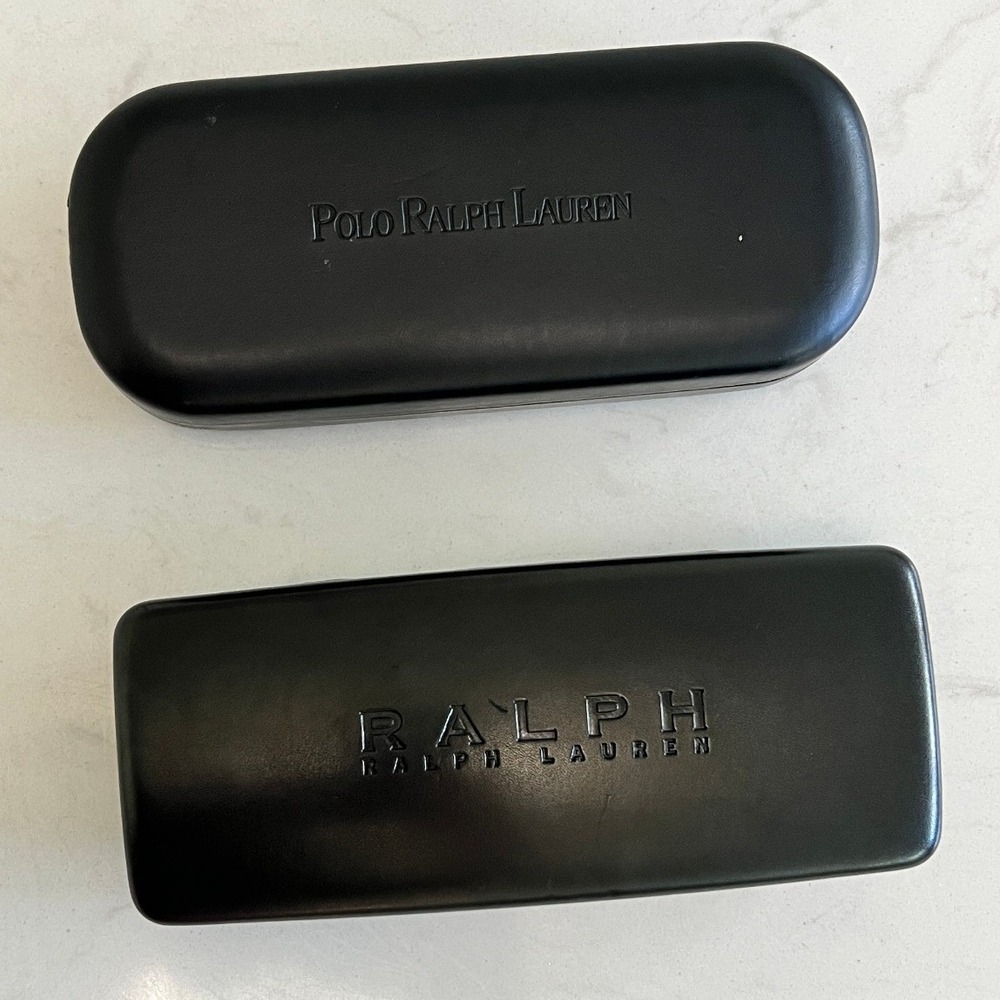 Ralph Lauren Black Hard Clam Shell Eyewear Sunglasses Case‎ Designer Preppy Lot